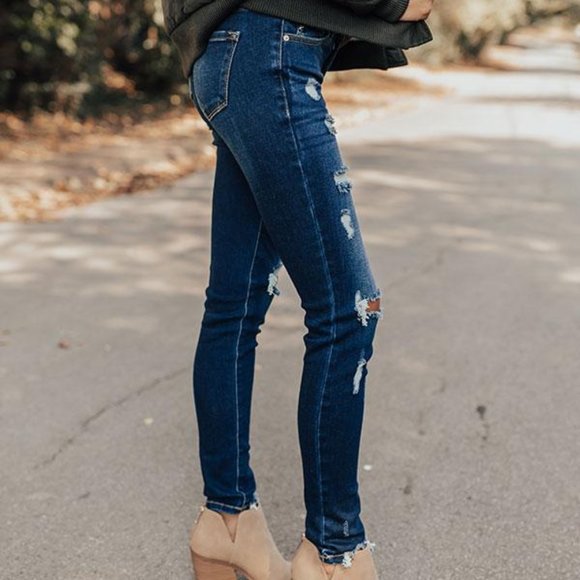 🔥HP!🔥 Opal Mid-Rise Super Skinny Distressed Jeans - Picture 2 of 9